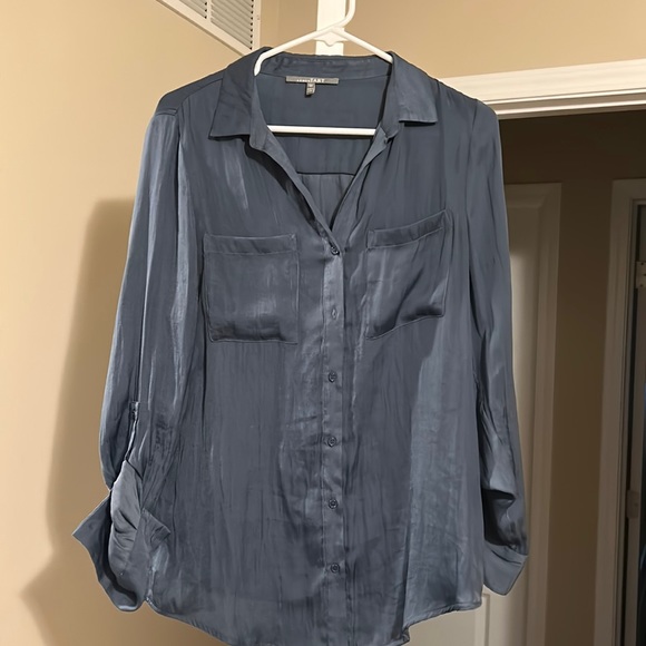 Blue silk like shirt from stitch fix - Picture 1 of 4